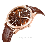 BONIA BNB10857-1542 Brown Rosegold Leather Strap